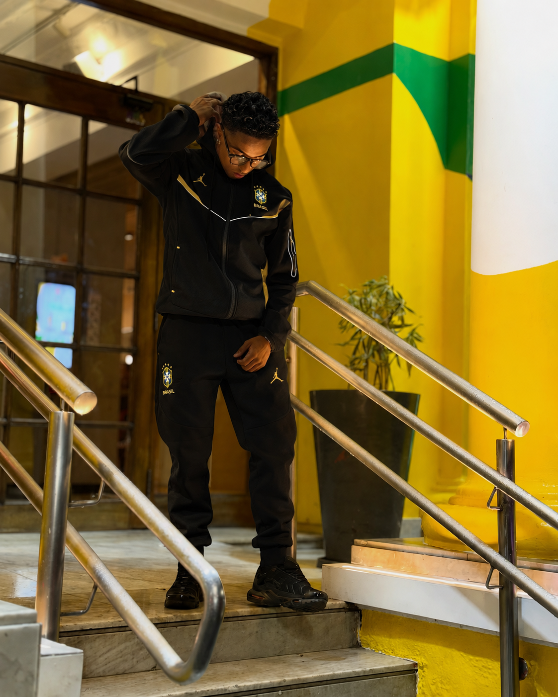 Tracksuit Nike x Brasil Black — Swoosh Reflective — Seleção Brasil · Blackout