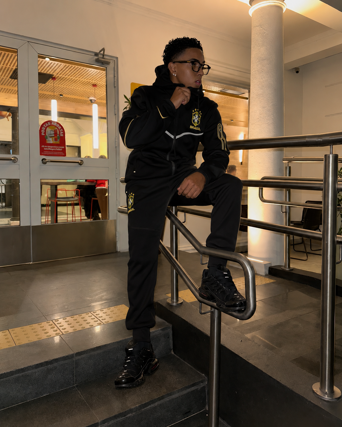 Tracksuit Nike x Brasil Black — Swoosh Reflective — Seleção Brasil · Blackout