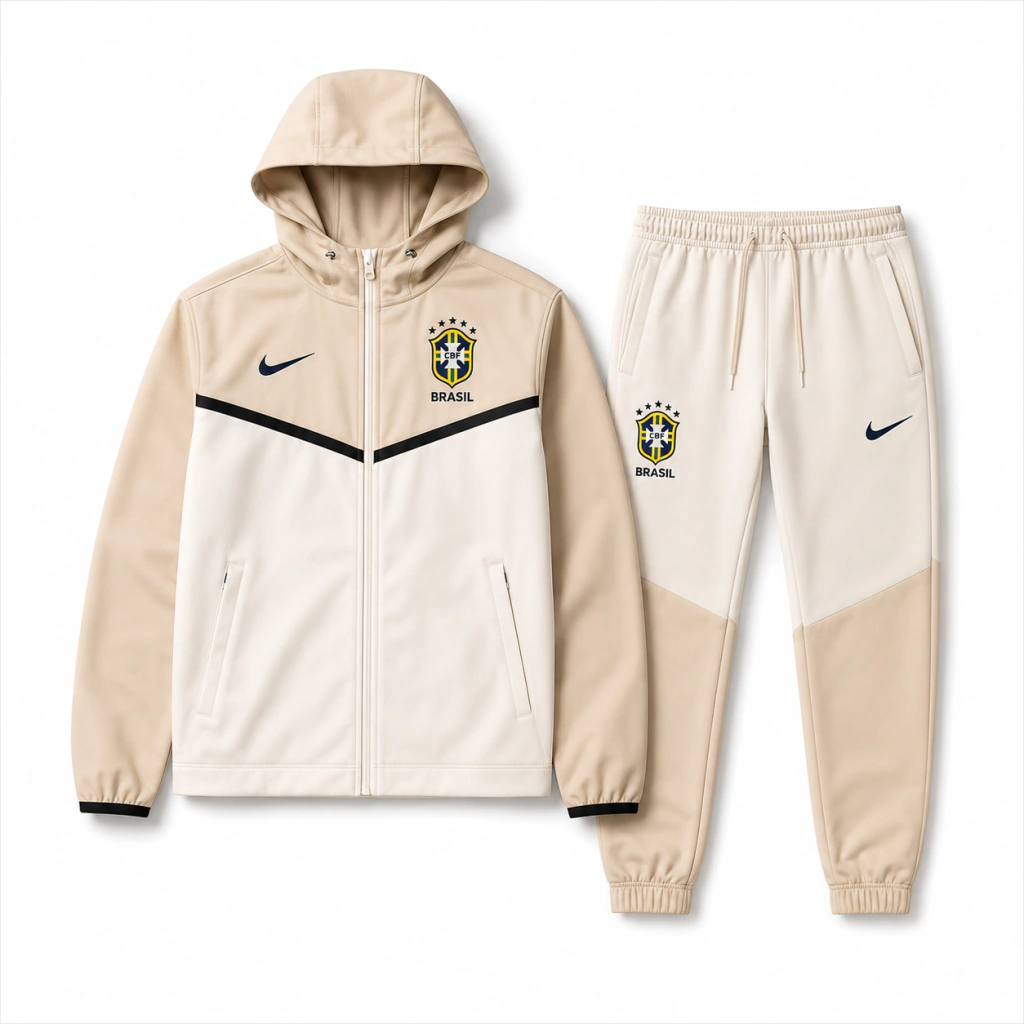 Tracksuit Nike x Brasil Tech Fleece — Off White — Seleção Brasil · Tech Fleece