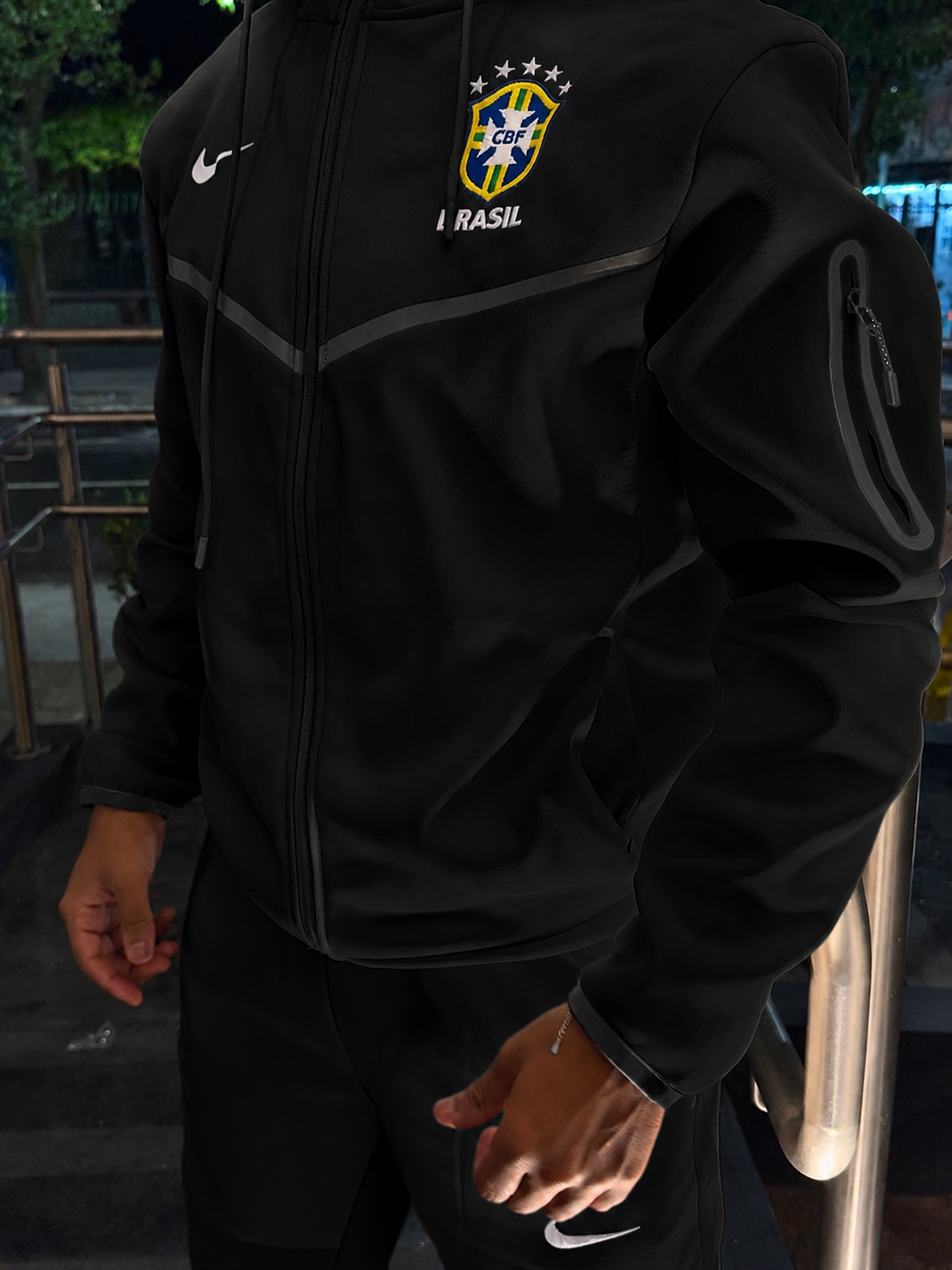 Tracksuit Nike x Brasil Black — Swoosh Reflective — Seleção Brasil · Blackout